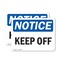 Signmission Keep Off, 14 in W x Rectangle, Plastic OS-2PACK-NS-P-1014-L-13831 - alternate 1